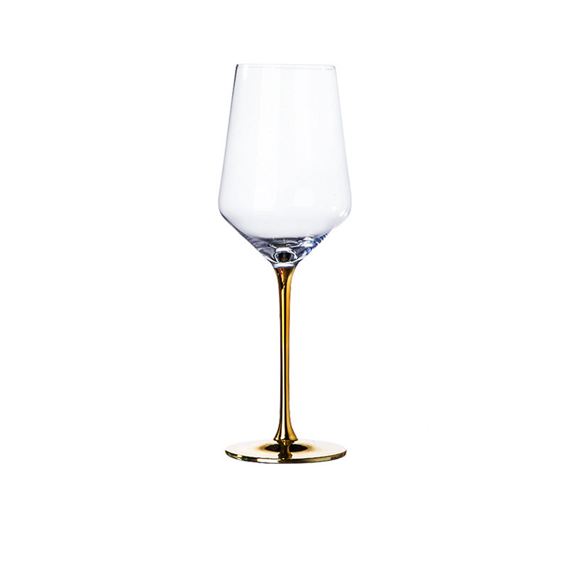 Verre à Champagne/vin en crystal. Creative Gold Plated Red Wine Glass Household High-end Crystal Glass
