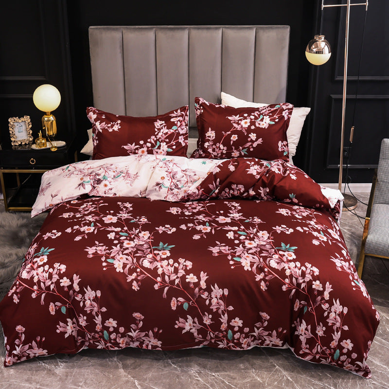 3 pcs Luxury Printed Duvet Cover Pillowcases Bedding Set