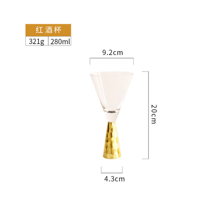 Decorative champagne glass for special occasions. Creative red wine glass for champagne.