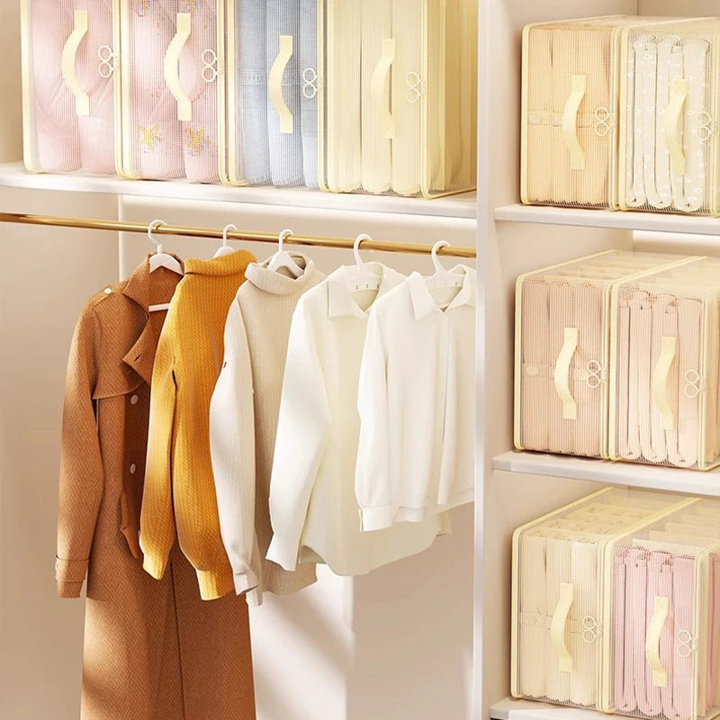 Boîtes en tissu de rangement pour les vêtements XL.