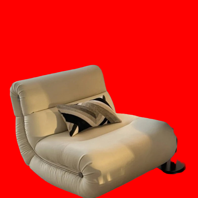 Sofa/ Fauteuil blanc en cuir.