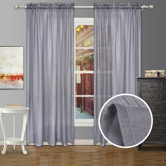 Rideau fin en voile. Gray Gauze Bedroom Living Room Hotel Window Curtain