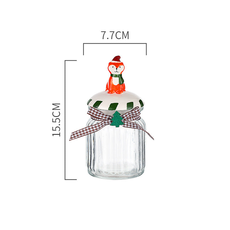 Pot en verre de rangement pour condiments. Glass Candy Jar Storage Dried Fruit  Snack.