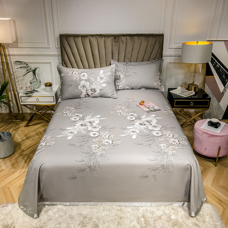 Parure 3 pcs en fibre de bambou. 3Pcs Printed Bamboo Fiber Pillowcases Set