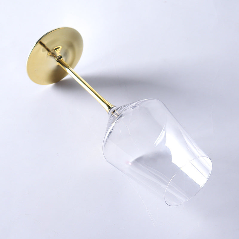 Verre à Champagne/vin en crystal. Creative Gold Plated Red Wine Glass Household High-end Crystal Glass