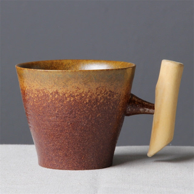 Tasse en céramique de style japonnais ancien. Japanese-Style Vintage Ceramic Coffee Mug