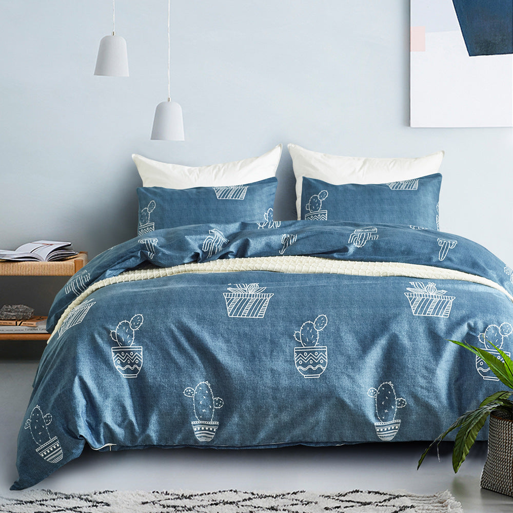 3-piece bedding set. Modern Print Bedding Set: Duvet Cover and Pillowcases.