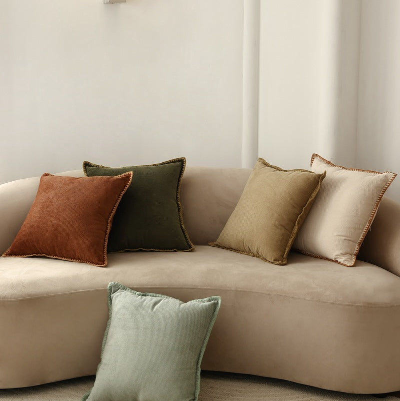 Coussin de canapé simple en velours côtelé pour la maison