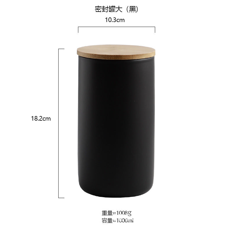 Boite de rangement pour condiments en Céramique. Nordic Ceramic Airtight Jar Kitchen.