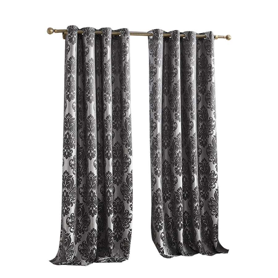 Rideau en jacquard. Jacquard Blackout Paisley Printed Window Curtains.