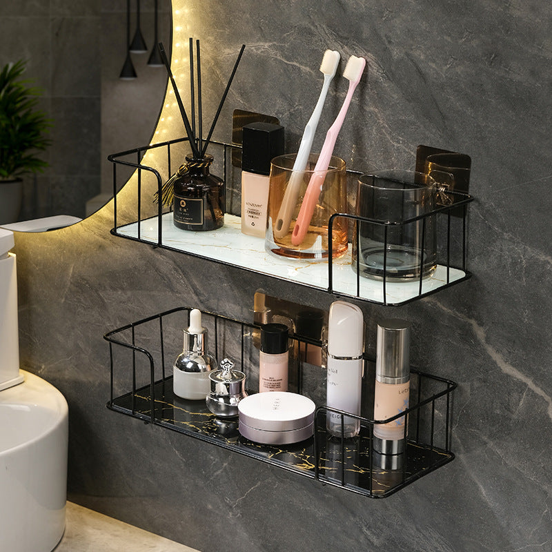 Étagère double niveaux en aluminium. Bathroom Shelves Shower Storage Basket Organizer.