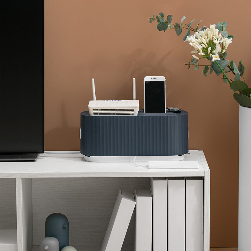 Boite de rangement pour prise et cable. Case Cable Storage Box Anti Dust Charger Organizer