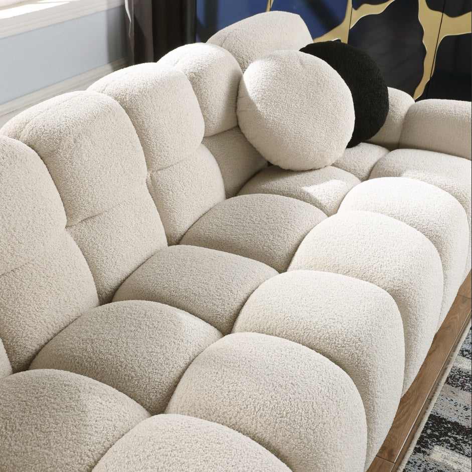 64.96 Length ,35.83inch Deepth, For USA People only, Marshmallow Sofa,loop Sofa ,2 Seater, BEIGE BUCKLE