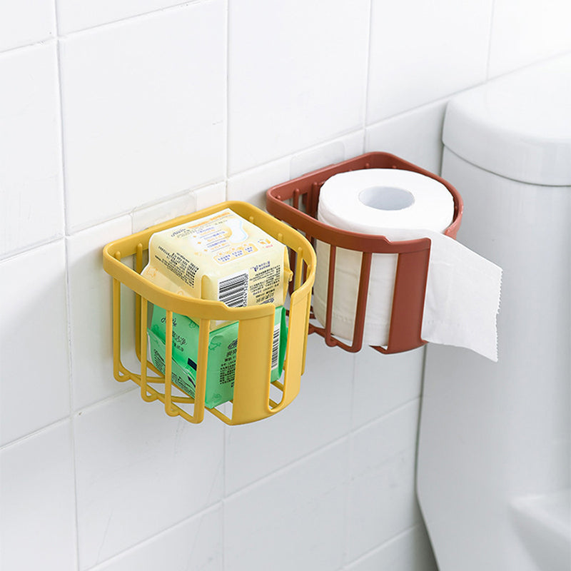 Support pour papier toilette, oruginal. Punch-Free Toilet Paper Shelf Bathroom.