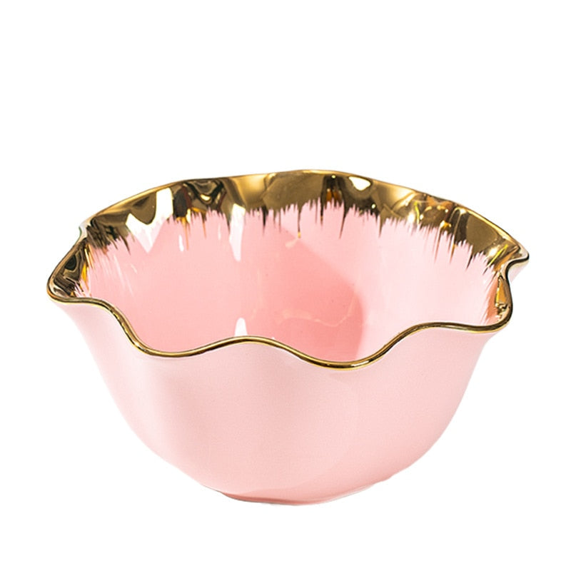 Plat luxueux en céramique. Ceramics Vegetable Fruit Salad Bowls And Plates.