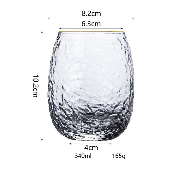 Handmade translucent glass. Thermal Cups Drinking Glasses 