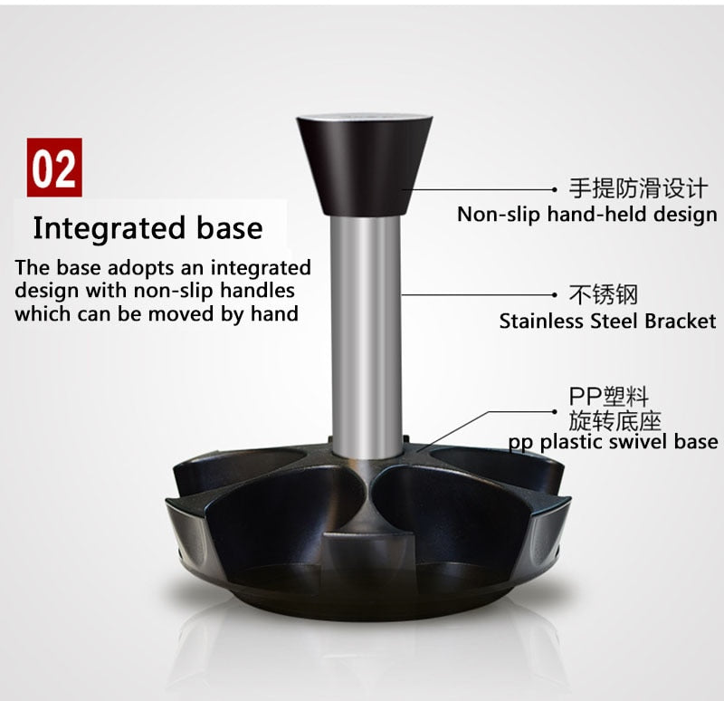 Carrousel rotatif pour épices. Glass Rack Detachable Spice Jar Kitchen.