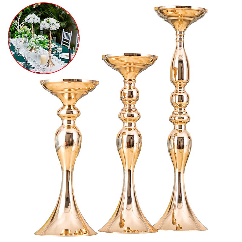Centre de table pour réception. Centerpiece Flower Candle Holders Wedding Party Decoration.