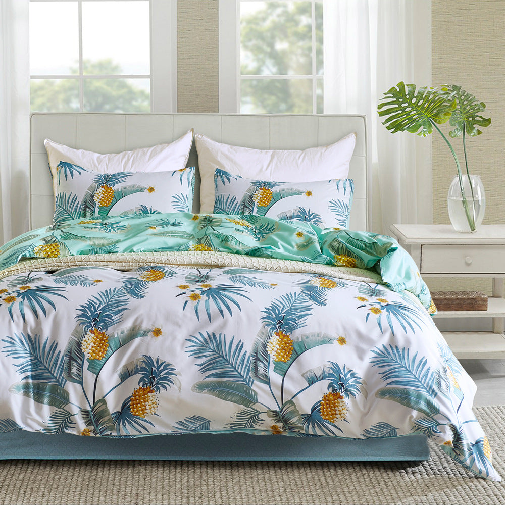 3-piece bedding set. Modern Print Bedding Set: Duvet Cover and Pillowcases.