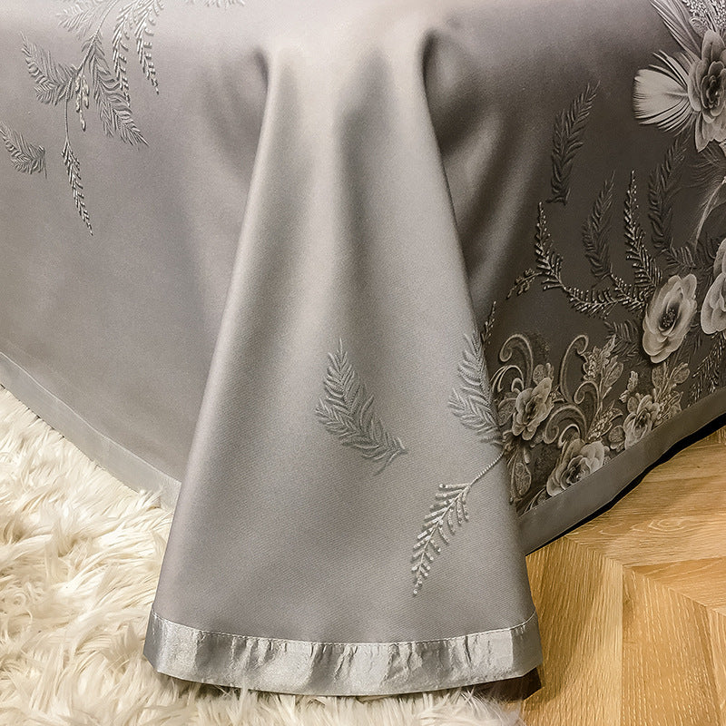 Parure 3 pcs en fibre de bambou. 3Pcs Printed Bamboo Fiber Pillowcases Set