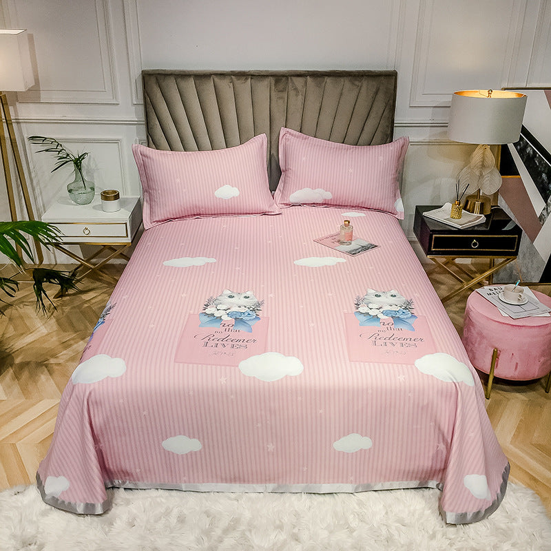 Parure 3 pcs en fibre de bambou. 3Pcs Printed Bamboo Fiber Pillowcases Set