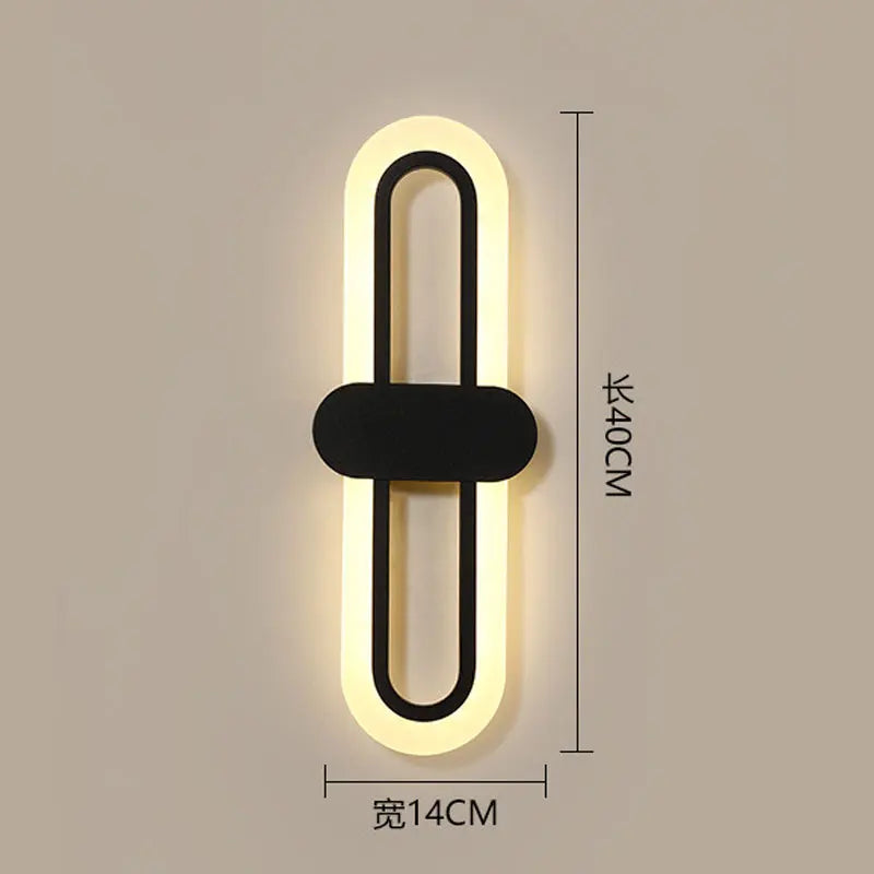 3-color LED wall lamp, minimalist. Minimalist living room wall led three-color changing, balcony lamp.