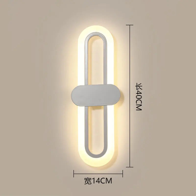 3-color LED wall lamp, minimalist. Minimalist living room wall led three-color changing, balcony lamp.