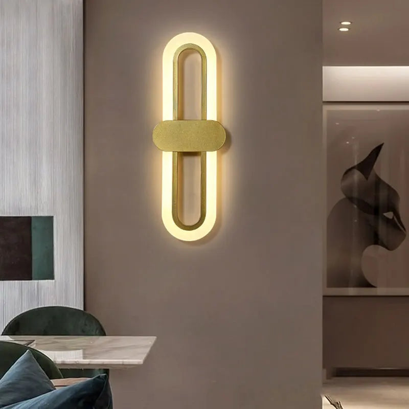 3-color LED wall lamp, minimalist. Minimalist living room wall led three-color changing, balcony lamp.
