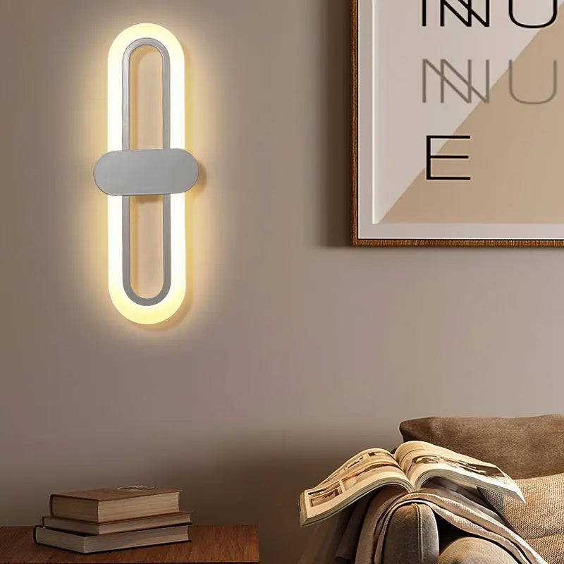 3-color LED wall lamp, minimalist. Minimalist living room wall led three-color changing, balcony lamp.