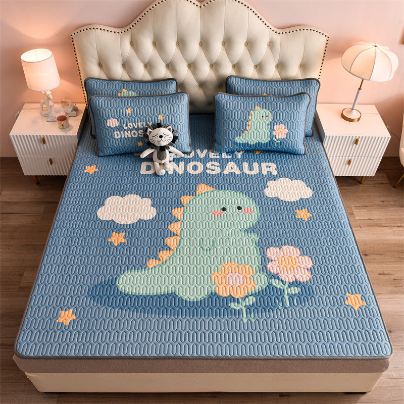 Parure de lit pour enfant 90x190cm. Bed Mattress Cover Silky Latex Pillowcase Set