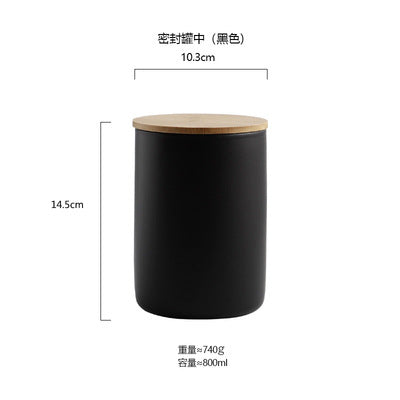 Boite de rangement pour condiments en Céramique. Nordic Ceramic Airtight Jar Kitchen.