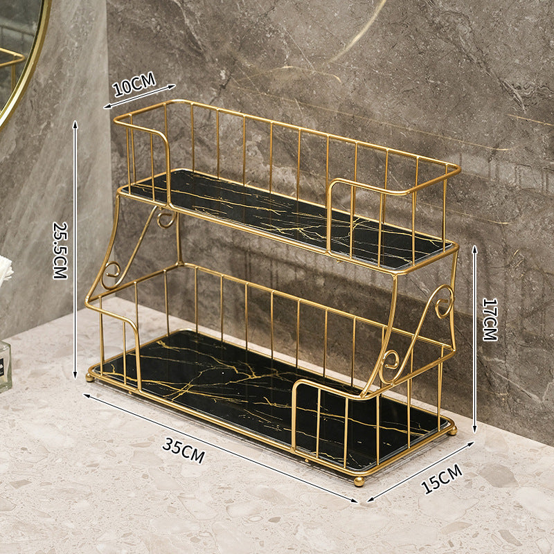 Étagère double niveaux en aluminium. Bathroom Shelves Shower Storage Basket Organizer.