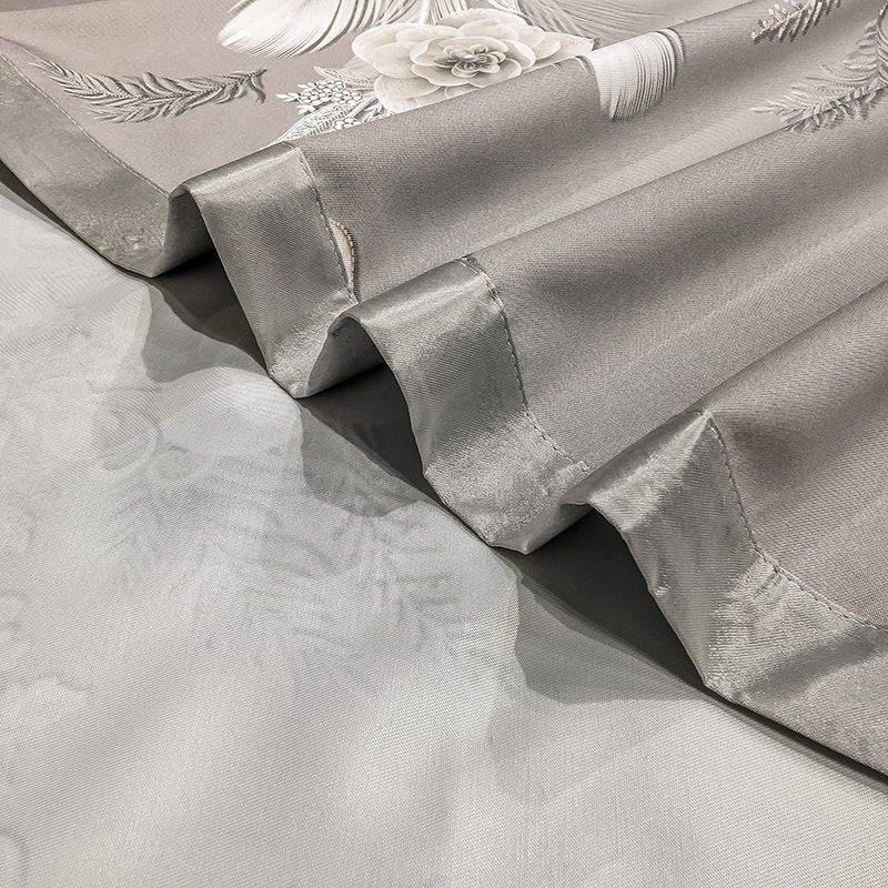 Parure 3 pcs en fibre de bambou. 3Pcs Printed Bamboo Fiber Pillowcases Set