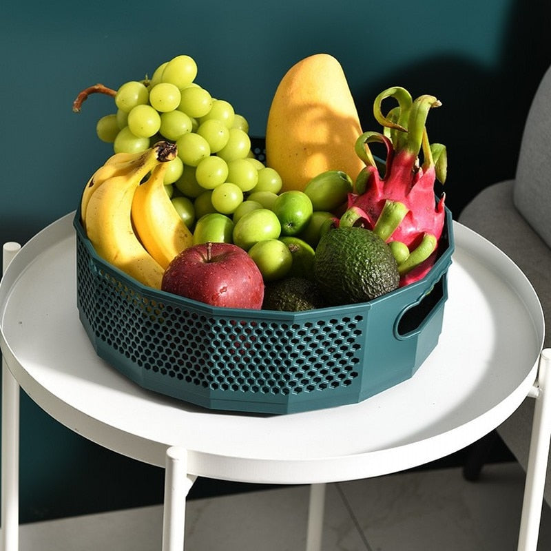 Support pour assaisonnement ou panier de fruits, rotatif 360°.    360 Rotatable Tray Kitchen Storage Rack Seasoning Spice
