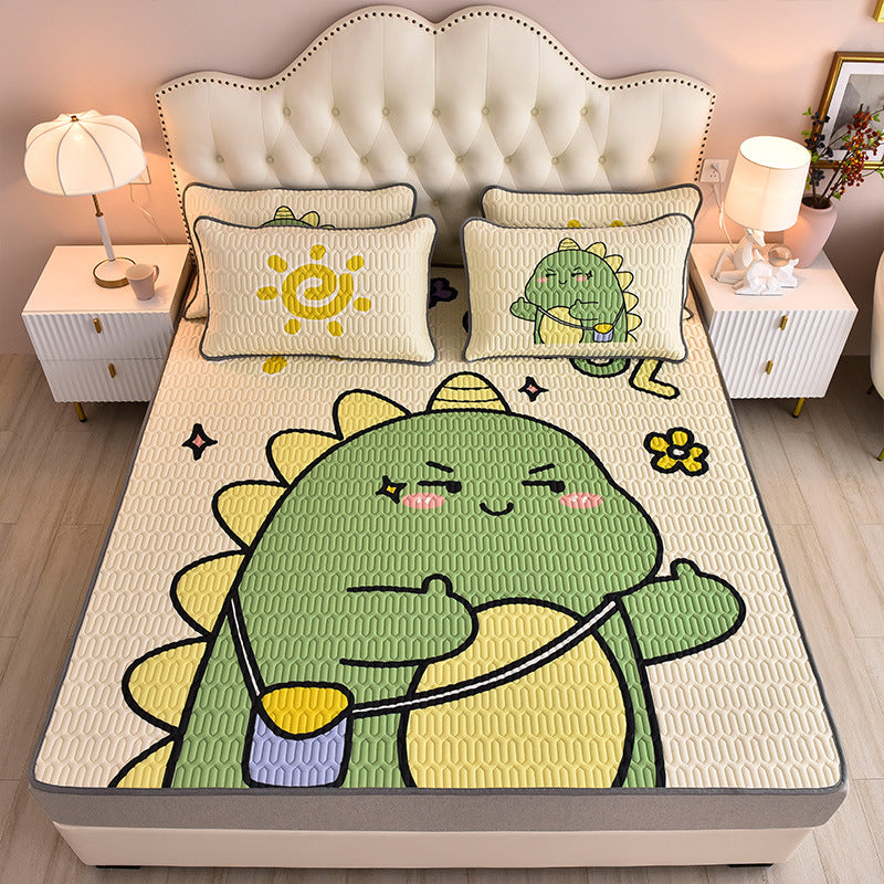 Parure de lit pour enfant 90x190cm. Bed Mattress Cover Silky Latex Pillowcase Set