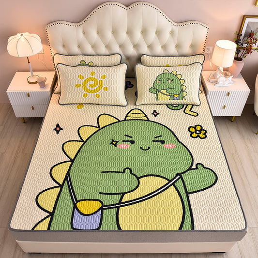 Parure de lit pour enfant 90x190cm. Bed Mattress Cover Silky Latex Pillowcase Set