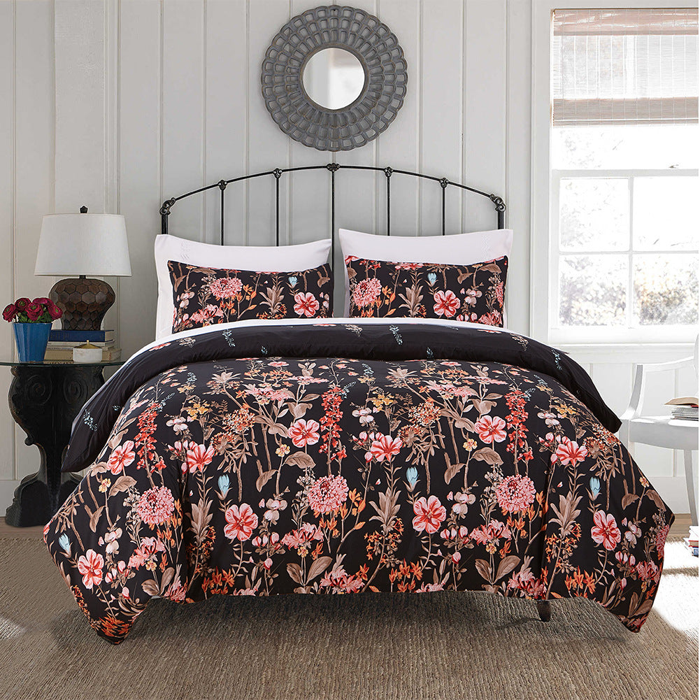 3-piece bedding set. Modern Print Bedding Set: Duvet Cover and Pillowcases.
