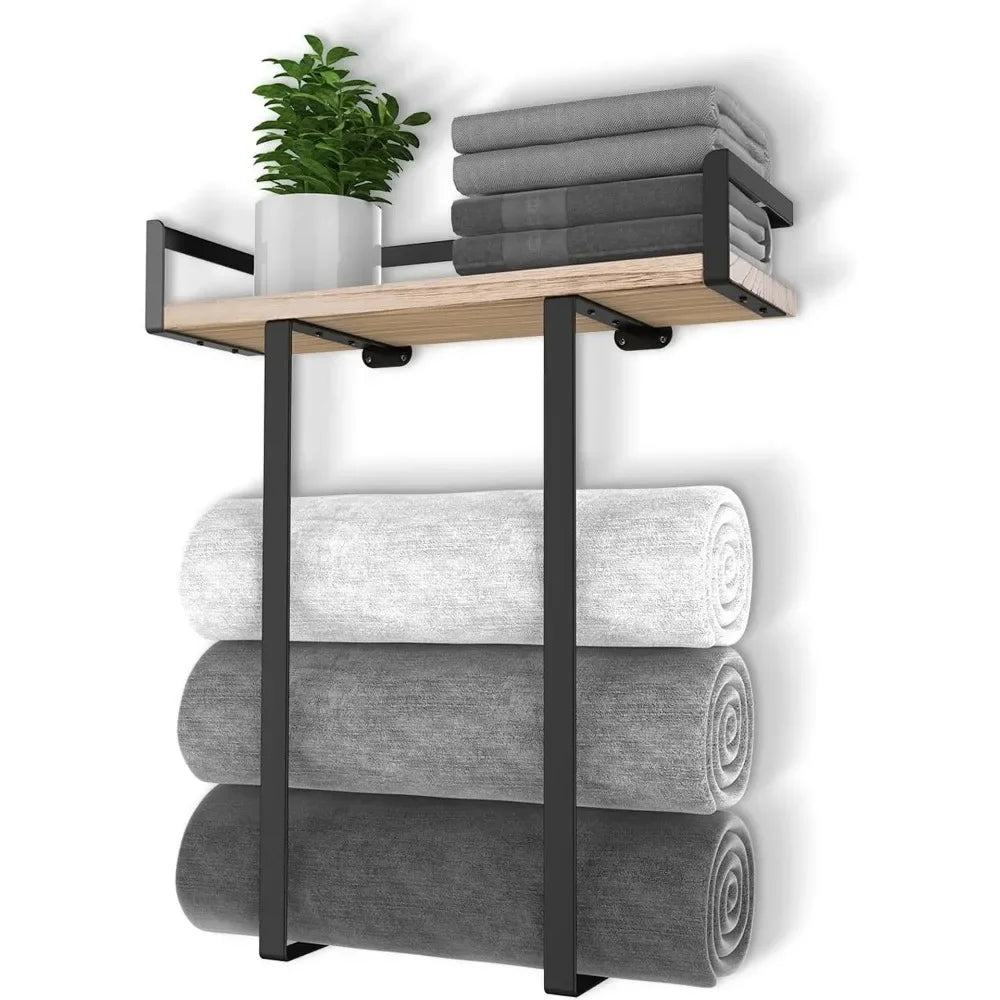 Porte serviettes en acier pour salle de bain.