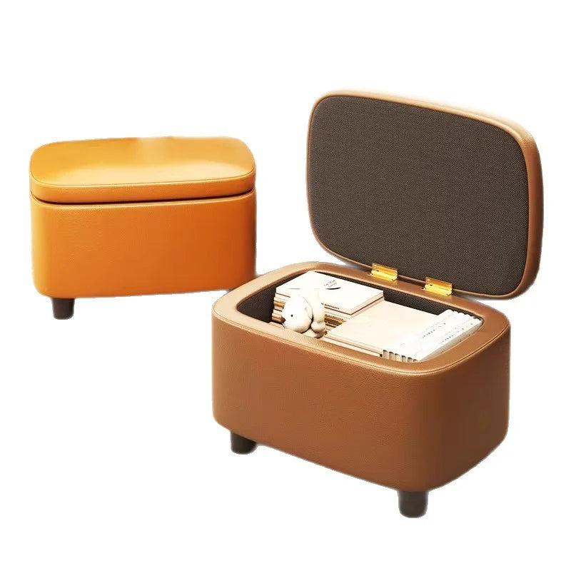 Pouf avec rangement pour salon ou chambre de dimensions 32x25x22cm.