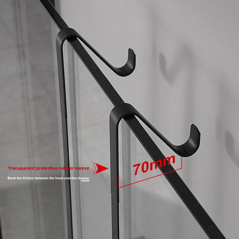 Bathroom organizer with 2 storage shelves. Stainless steel shower room rack organizer.