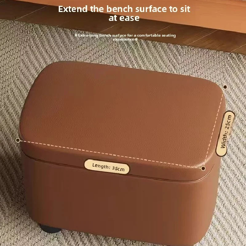 Pouf avec rangement pour salon ou chambre de dimensions 32x25x22cm.