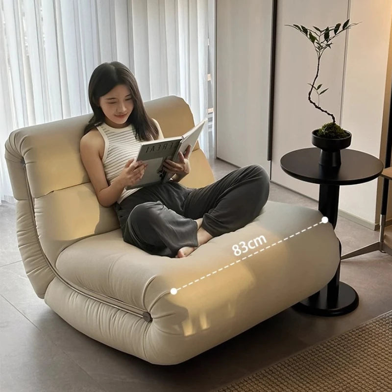 White leather sofa/armchair.