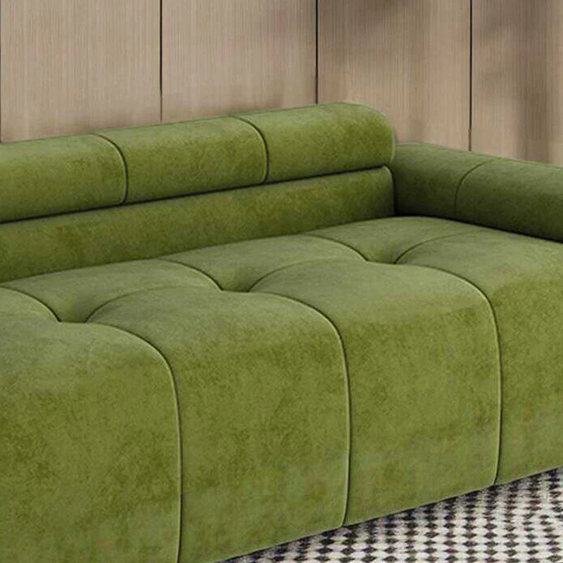 Canapé de salon avec accoudoirs, en velours de style nordique, 200cm.