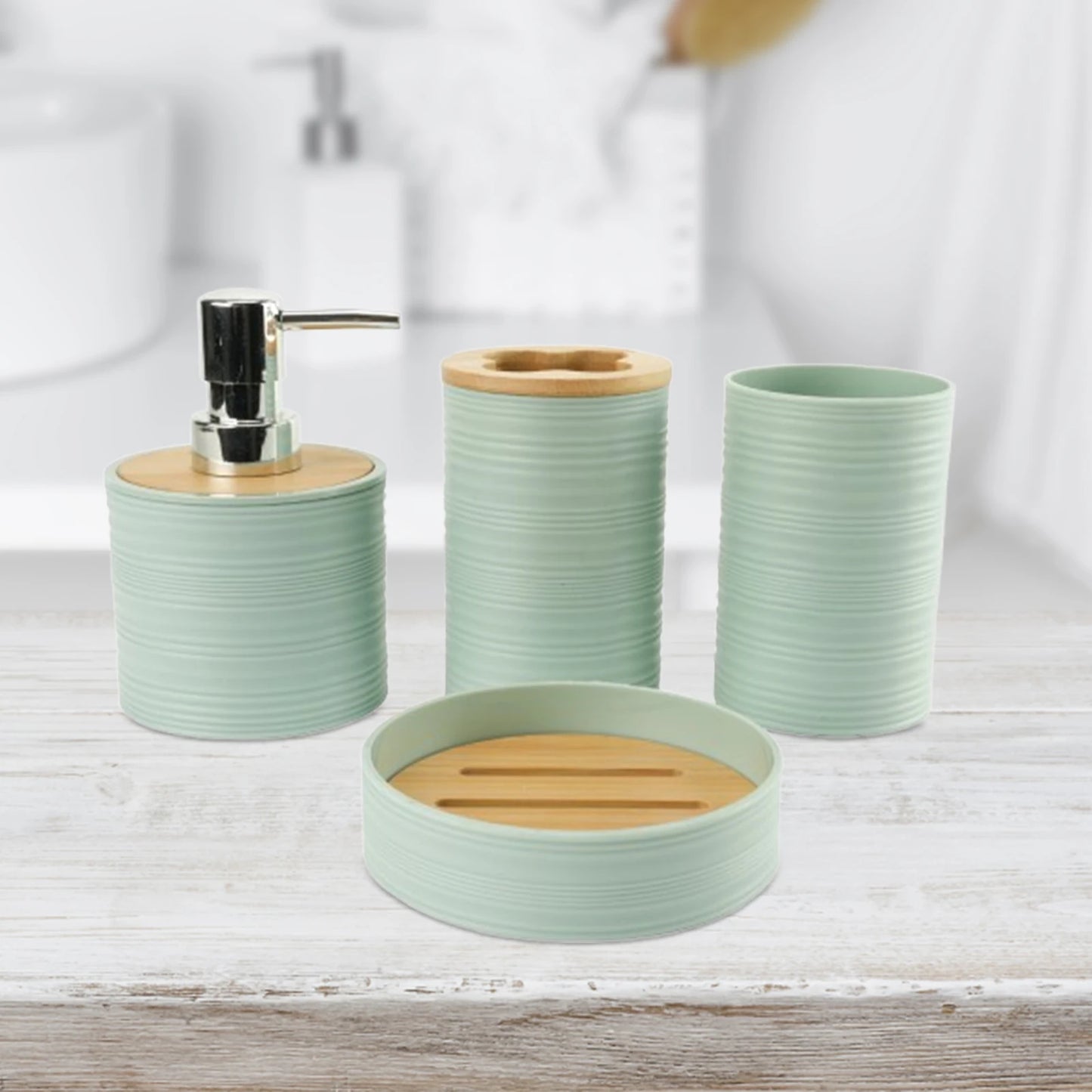 Ensemble d'accessoires pour salle de bain, 4 pièces.