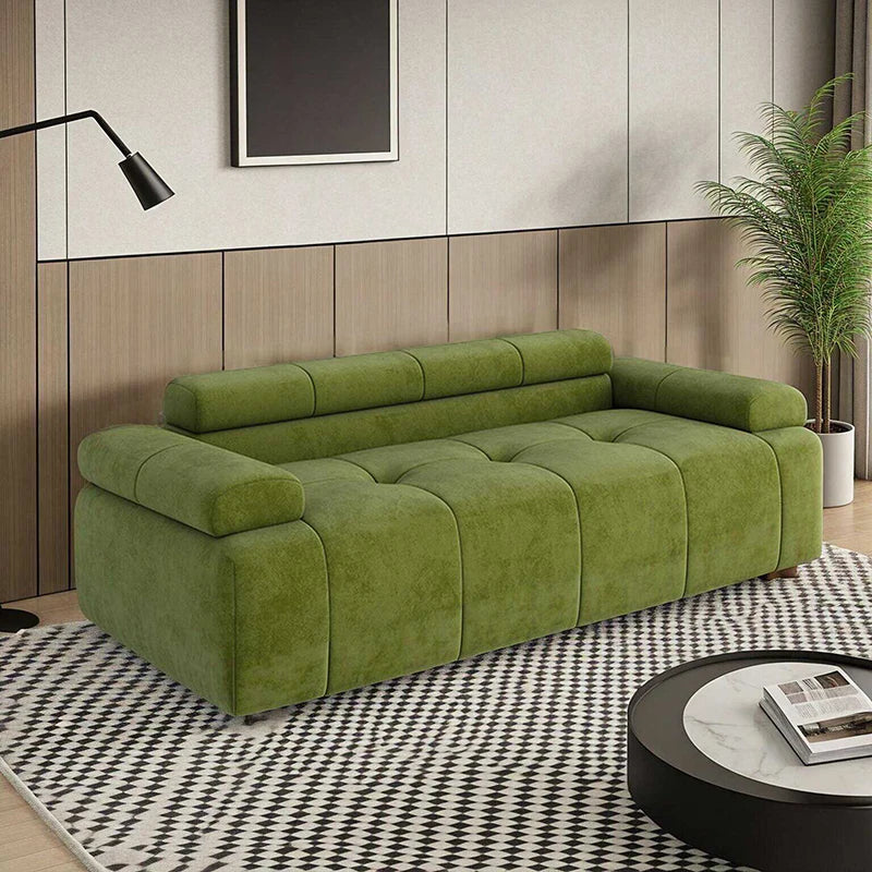 Canapé de salon avec accoudoirs, en velours de style nordique, 200cm.