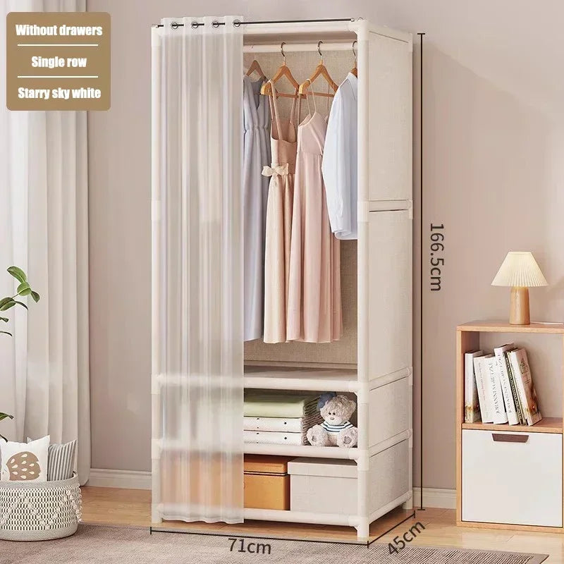 Armoire d'appoint, pour chambre ou petits espaces. Bedroom Wardrobe Dustproof Large Capacity.
