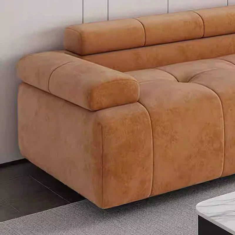 Canapé de salon avec accoudoirs, en velours de style nordique, 200cm.