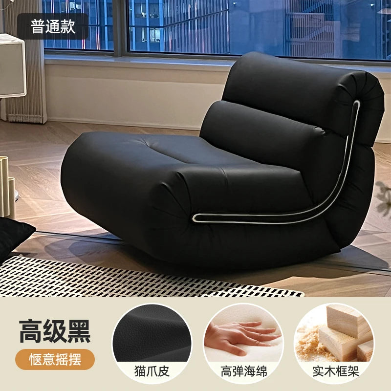 White leather sofa/armchair.