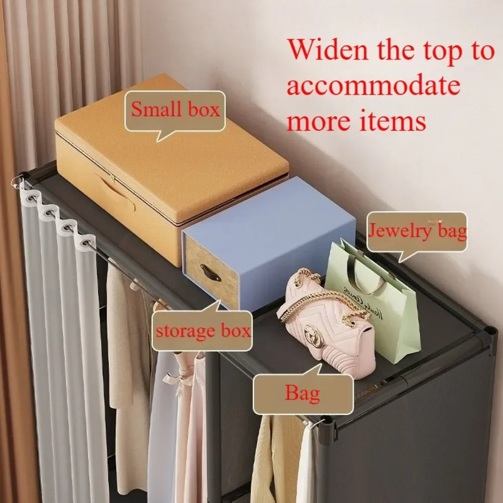 Armoire d'appoint, pour chambre ou petits espaces. Bedroom Wardrobe Dustproof Large Capacity.