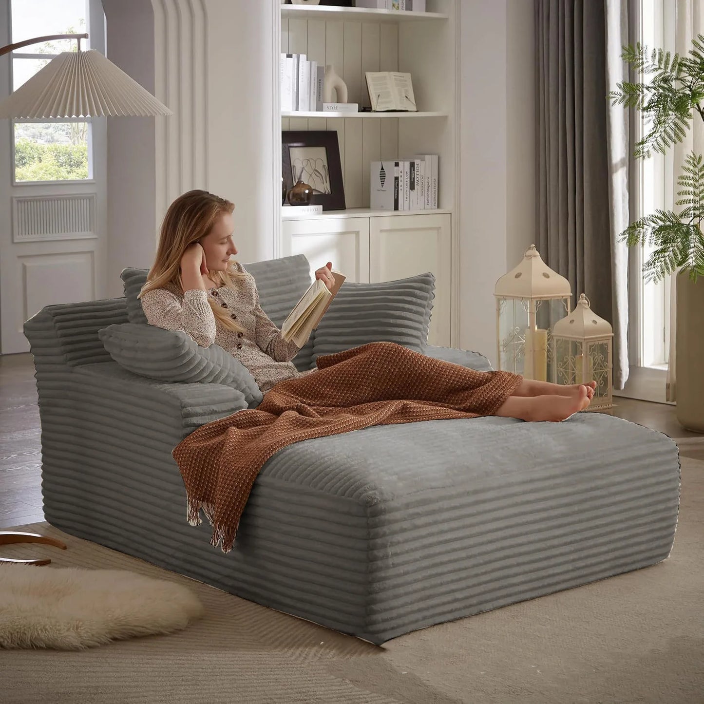 Sofa multifonctionnel blanc confort plus.